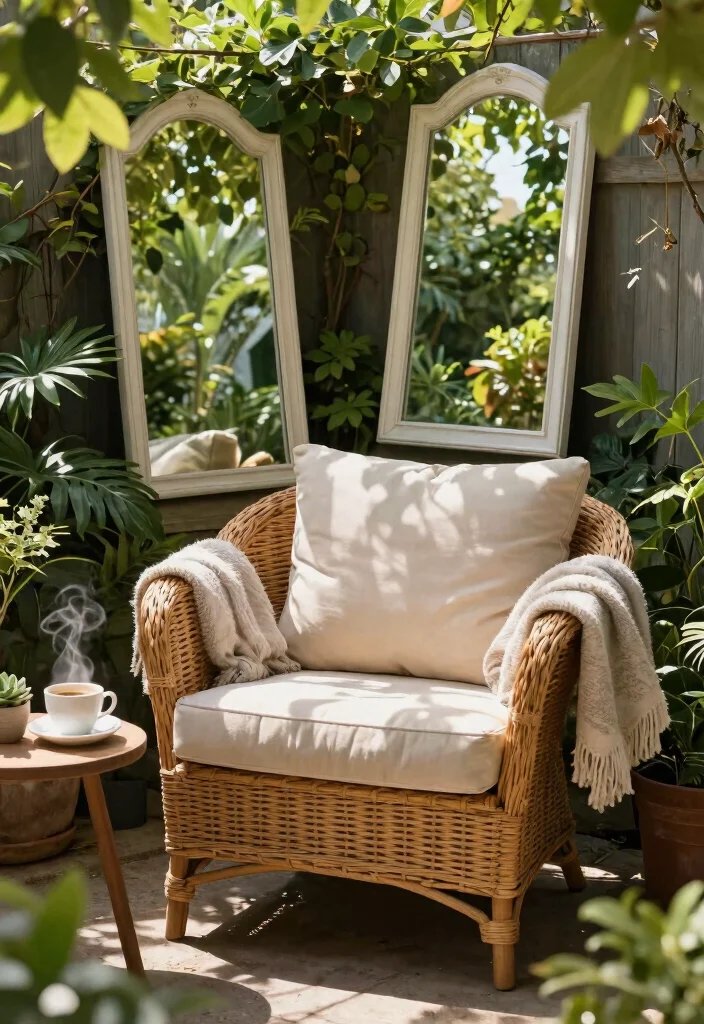 13 Classic Wicker Patio Furniture Ideas for Porches 1. Cozy Corner Nook 0