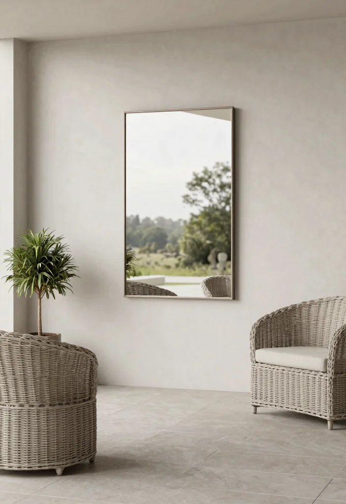 13 Classic Wicker Patio Furniture Ideas for Porches 4. Minimalist Chic 0