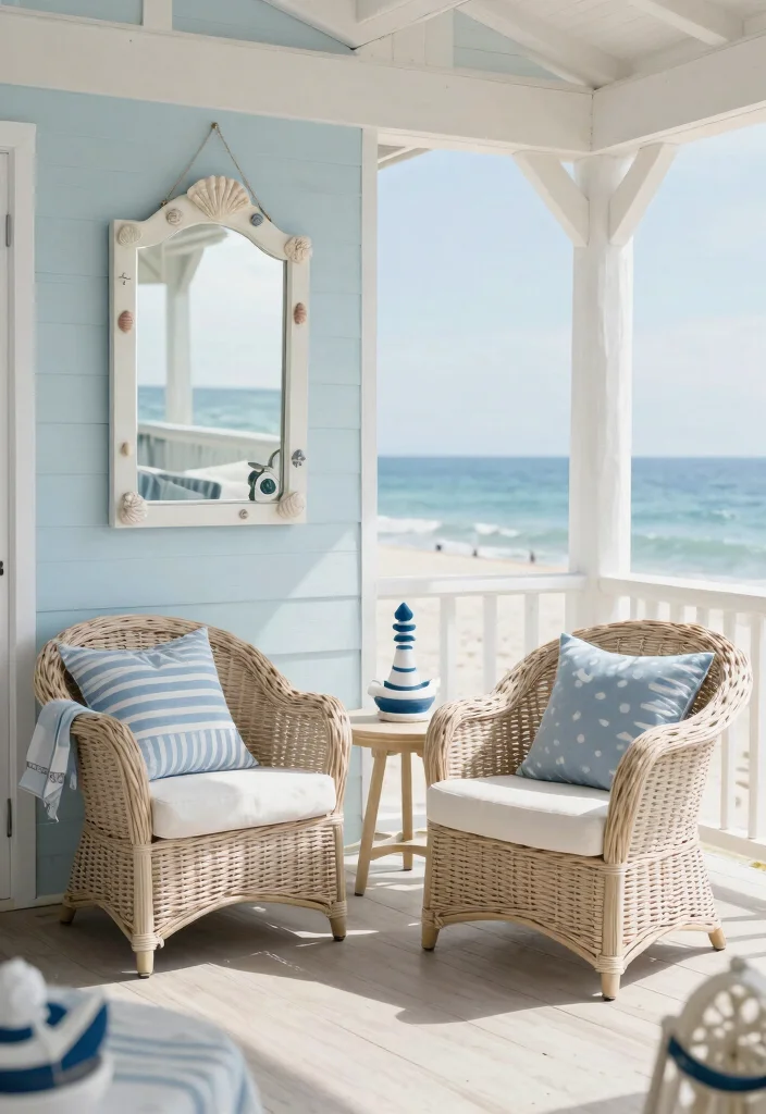 13 Classic Wicker Patio Furniture Ideas for Porches 9. Coastal Retreat 0