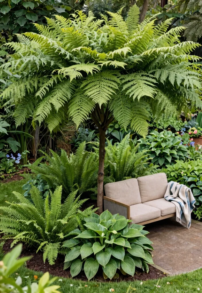 13 Clever Umbrella Base Planter Ideas Hide the Stand 13. Shade Garden with Under Planter Base 0