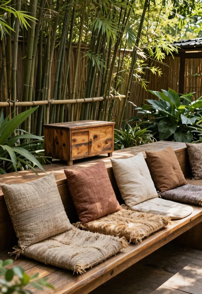 13 Cozy Outdoor Cushion Inspiration for Lounge Areas 4. Eco Friendly Fabrics 0