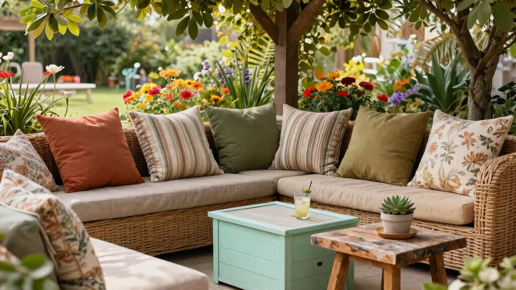 13 Cozy Outdoor Cushion Inspiration for Lounge Areas