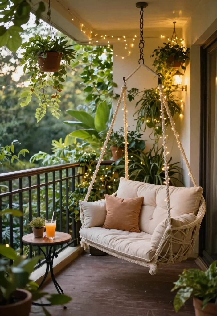 13 Cute Patio Loveseat Ideas for Small Balconies 12 13 Cute Patio Loveseat Ideas for Small Balconies 12. Cozy Hanging Loveseat 0