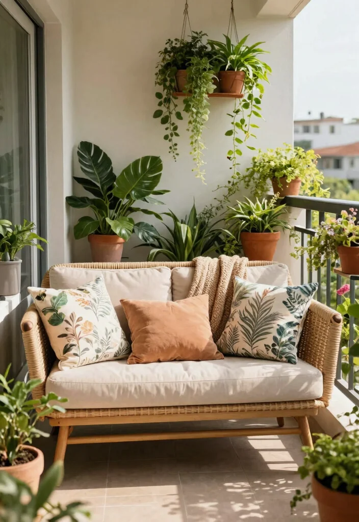 13 Cute Patio Loveseat Ideas for Small Balconies 7 13 Cute Patio Loveseat Ideas for Small Balconies 7. Woven Loveseat with Nature Touch 0