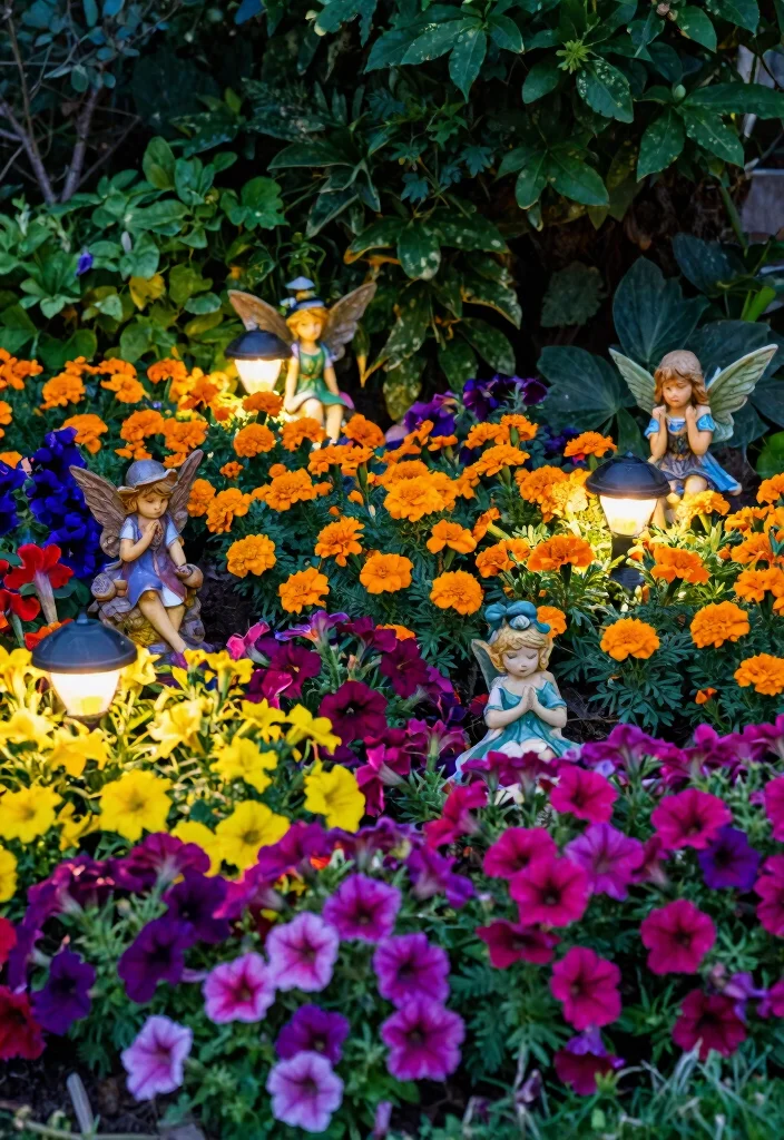 13 Dreamy Cafe Set Up Ideas for Your Backyard 1. Whimsical Fairies in Flower Beds 0