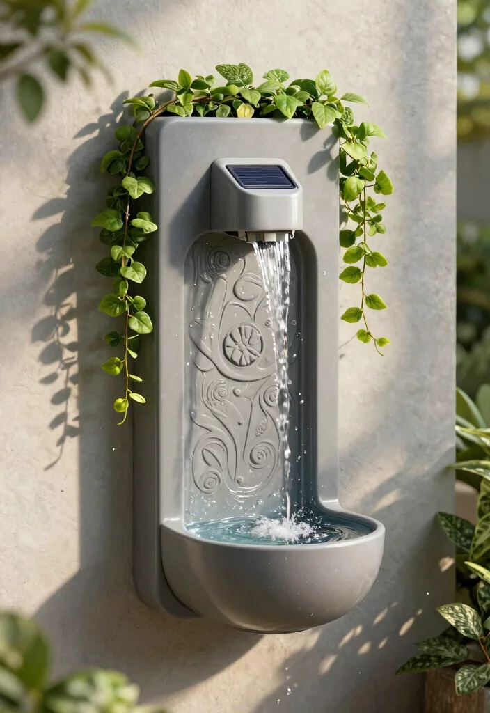 13 Easy DIY Water Feature Solar Fountain Ideas 6. Wall Mounted Fountain 0