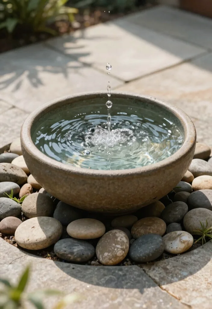 13 Easy DIY Water Feature Solar Fountain Ideas 7. Bowl Fountain 0