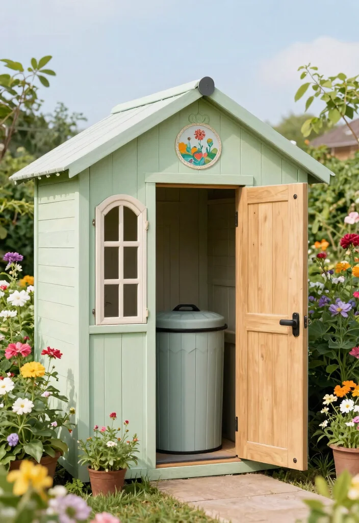 13 Genius Trash Can Hiding Ideas for Your Outdoor Setup 2. Garden Shed Glam 0