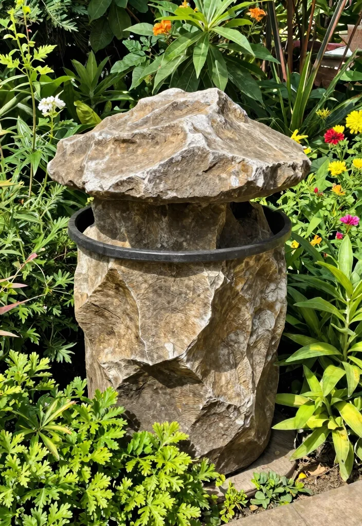 13 Genius Trash Can Hiding Ideas for Your Outdoor Setup 8. Faux Rock or Stone Cover 0