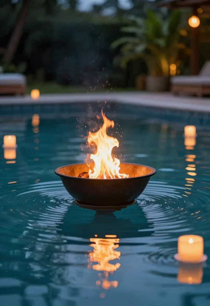 13 Luxury Fire and Water Bowl Ideas for a Resort Vibe 11. Floating Fire Bowl 0