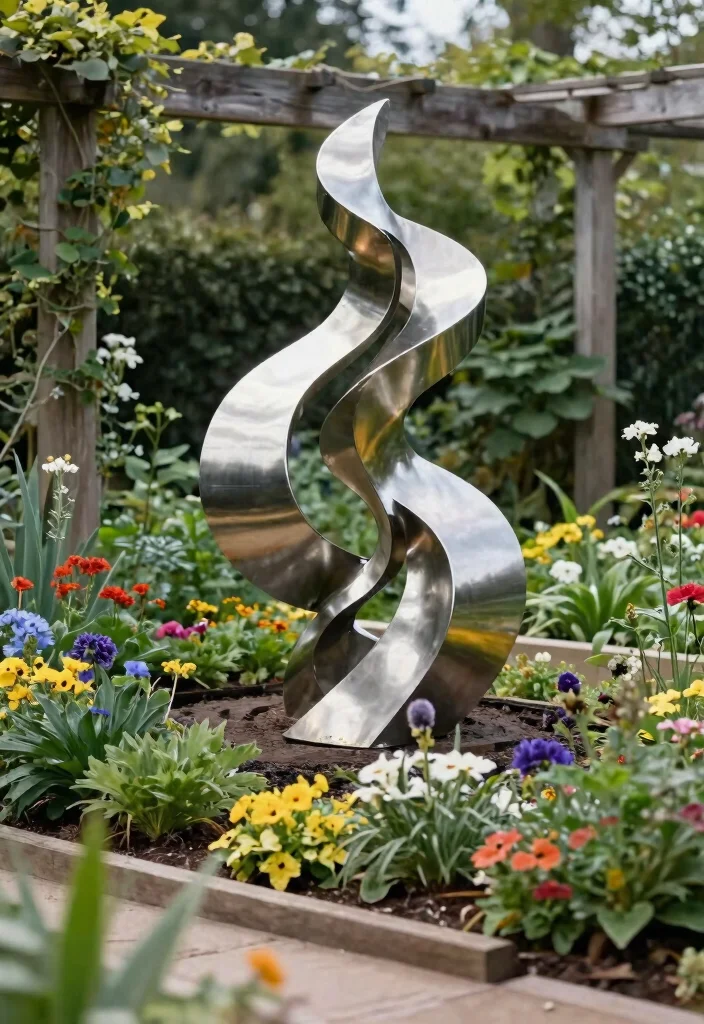 13 Modern Outdoor Wall Art Ideas Metal Designs 2. Abstract Metal Sculptures 0