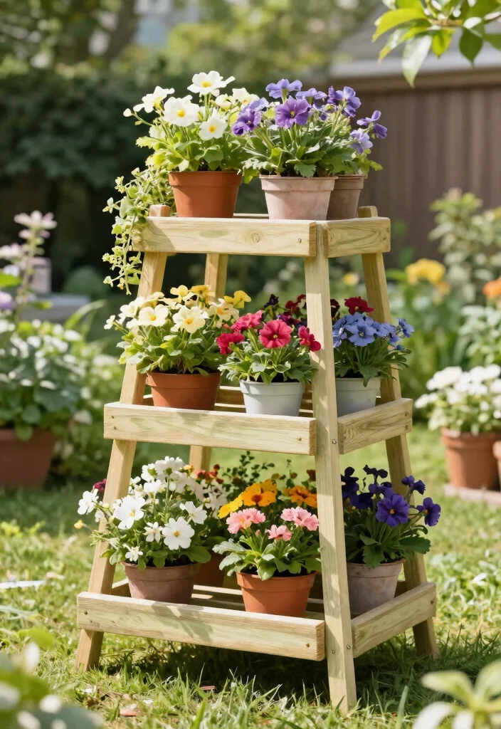13 Practical Outdoor Shelving Ideas for Plant Displays 1 13 Practical Outdoor Shelving Ideas for Plant Displays 1. Multi Tiered Plant Stands 0