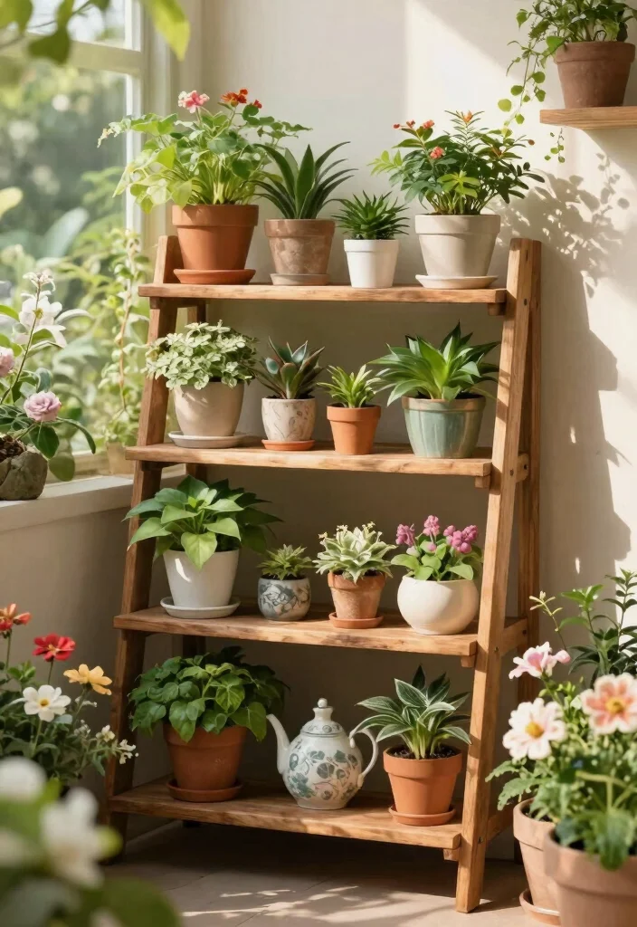 13 Practical Outdoor Shelving Ideas for Plant Displays 8 13 Practical Outdoor Shelving Ideas for Plant Displays 8. Corner Shelves 0