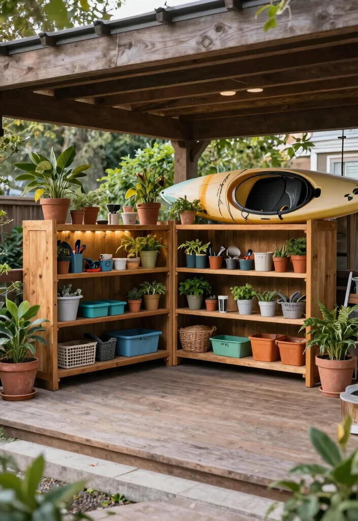 13 Practical Outdoor Shelving Ideas for Plant Displays 9 13 Practical Outdoor Shelving Ideas for Plant Displays 9. Under Deck Shelving 0