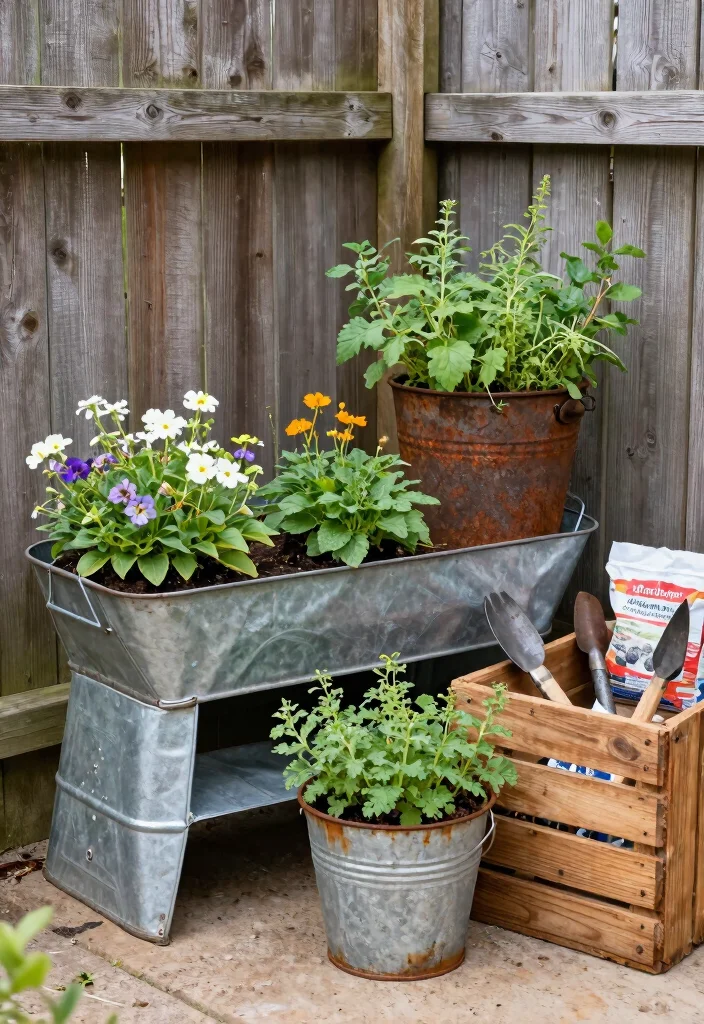 13 Rustic Raised Bed Garden Ideas Using Galvanized Metal 8. Repurposed Galvanized Metal for Raised Beds 0