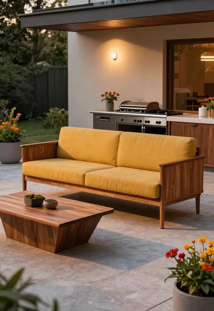 13 Stunning Patio Couch Inspiration Photos Designer Look 2. Mid Century Modern Elegance 0