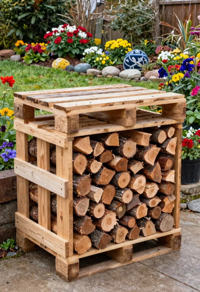 13 Sturdy Log Shelf Ideas for Winter Firewood Storage 9. DIY Firewood Storage Solutions 0
