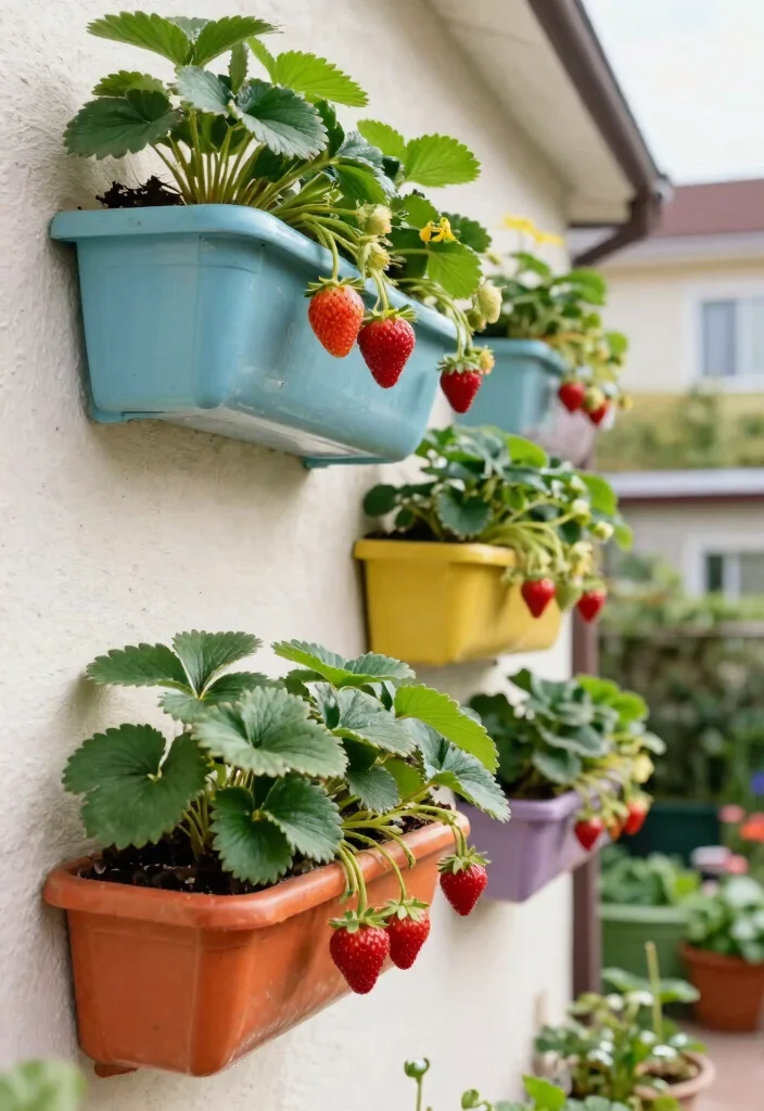 13 Sweet Strawberry Planter Ideas for Vertical Gardens 5. Gutter Garden Strawberry Planter 0