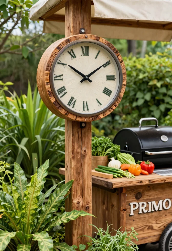 13 Unique Outdoor Clock Inspiration Photos to Pin 12. Eco Friendly Clock Made from Recycled Materials 0