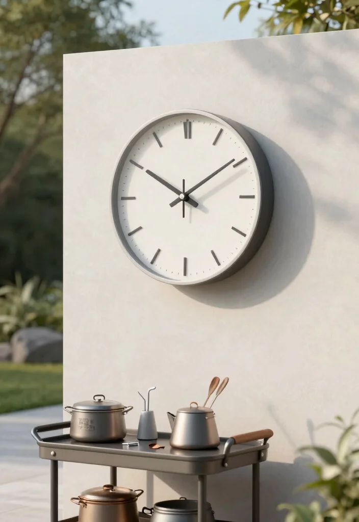 13 Unique Outdoor Clock Inspiration Photos to Pin 13. Minimalist Clock for a Clean Look 0