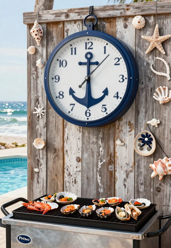 13 Unique Outdoor Clock Inspiration Photos to Pin 4. Nautical Themed Clock for a Coastal Vibe 0