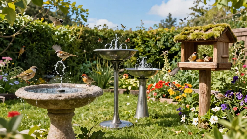 15 Beautiful Bird Bath Fountain Ideas to Attract Birds