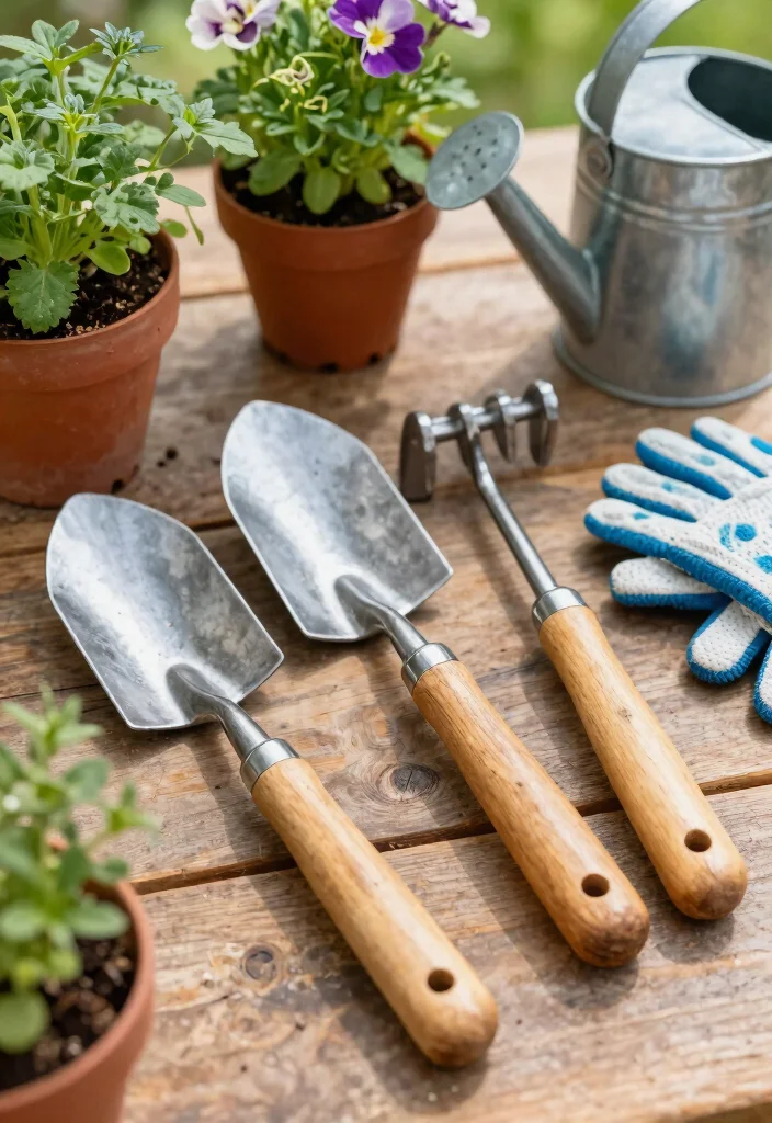 15 Beautiful Garden Tool Set Ideas for Green Thumbs 1 15 Beautiful Garden Tool Set Ideas for Green Thumbs 1. Recycled Metal Hand Tools Set 0