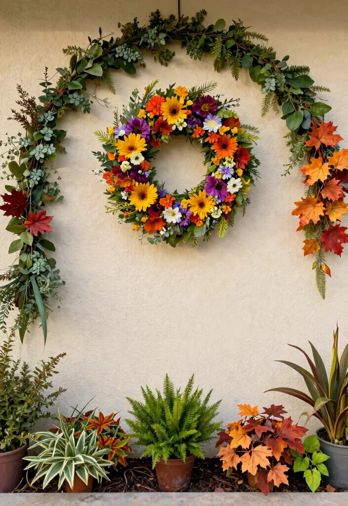 15 Beautiful Outdoor Garden Wall Art Inspiration 11. Seasonal Decor Switch ups 0