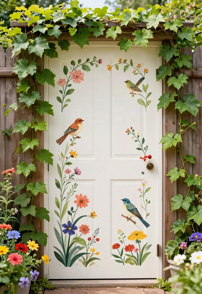 15 Beautiful Outdoor Garden Wall Art Inspiration 4. Nature Inspired Wall Decals 0