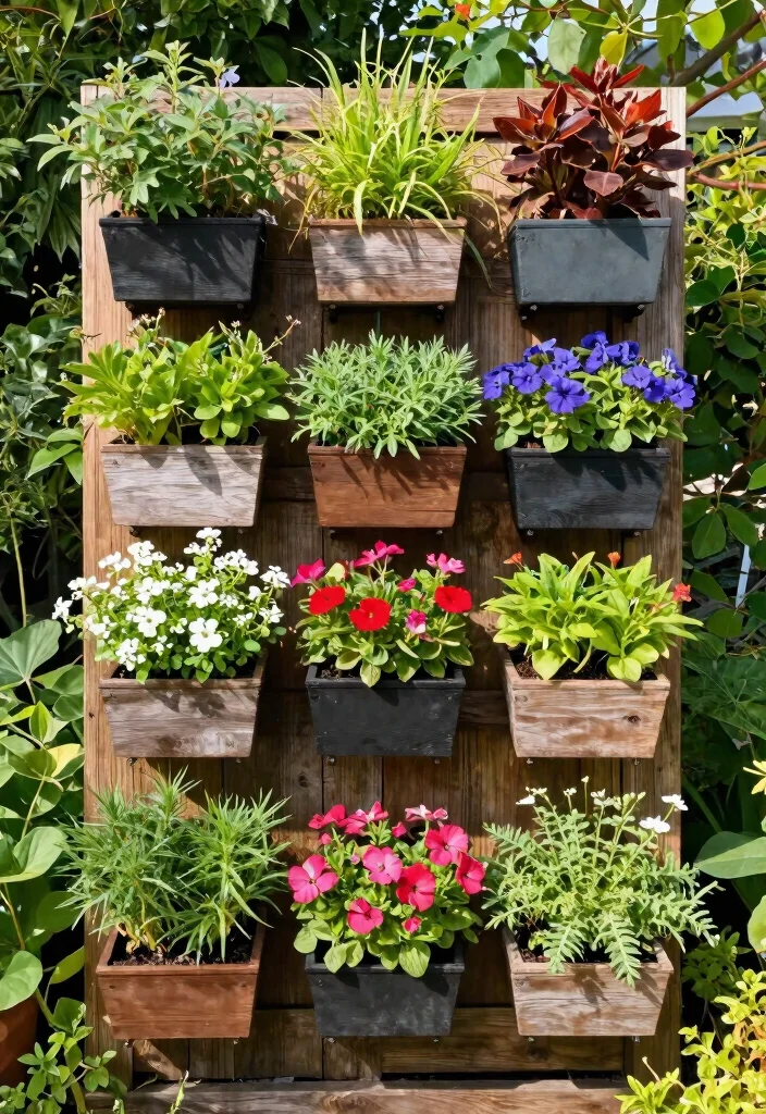 15 Beautiful Outdoor Garden Wall Art Inspiration 5. Vertical Planter Gardens 0