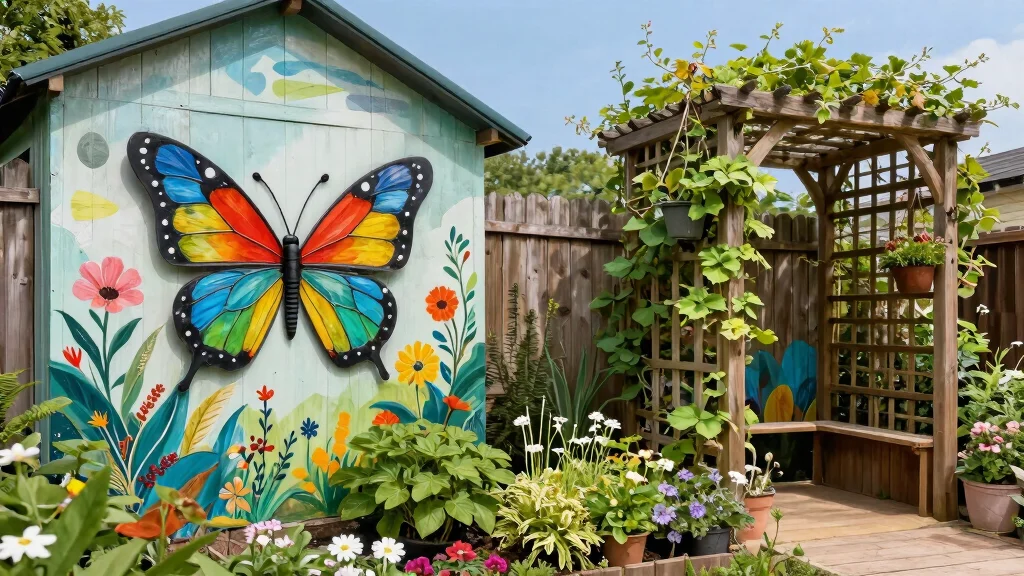 15 Beautiful Outdoor Garden Wall Art Inspiration