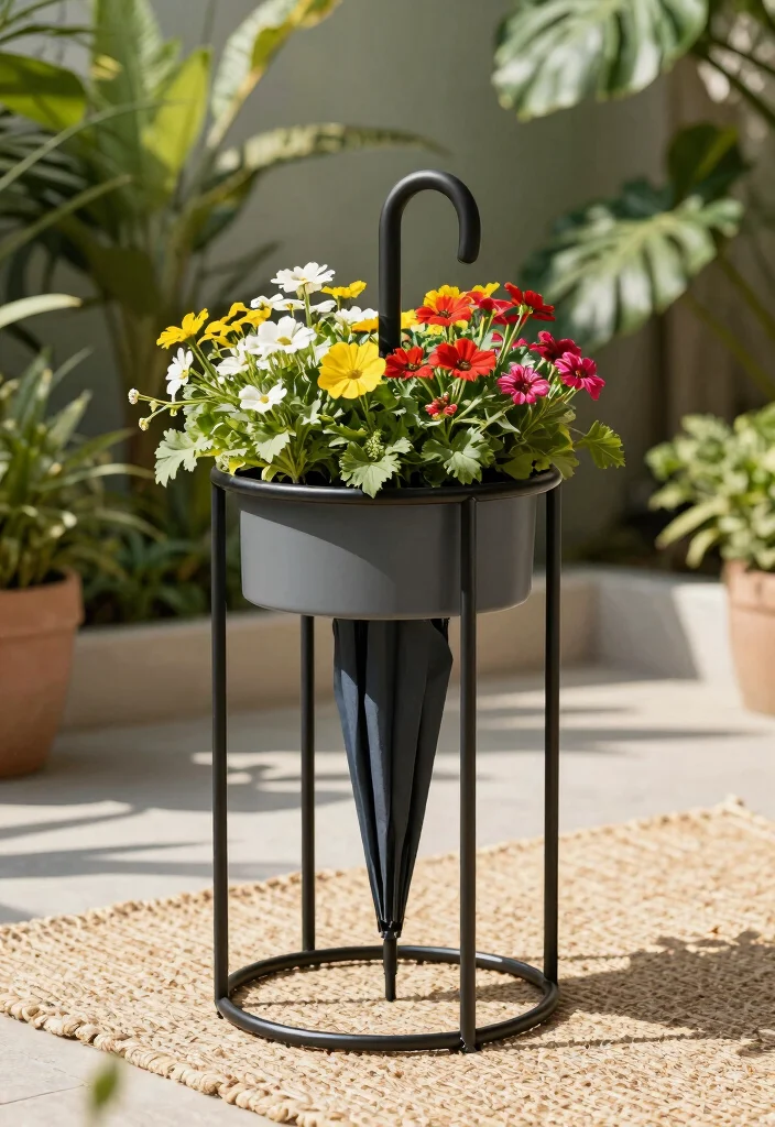 15 Beautiful Umbrella Stand Ideas for the Patio 11 15 Beautiful Umbrella Stand Ideas for the Patio 11. Practical Dual Purpose Umbrella Stand 0