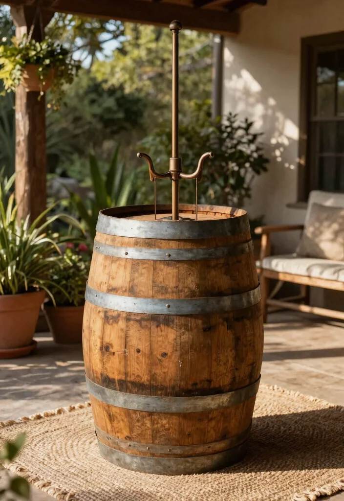 15 Beautiful Umbrella Stand Ideas for the Patio 12 15 Beautiful Umbrella Stand Ideas for the Patio 12. Vintage Wine Barrel Umbrella Stand 0