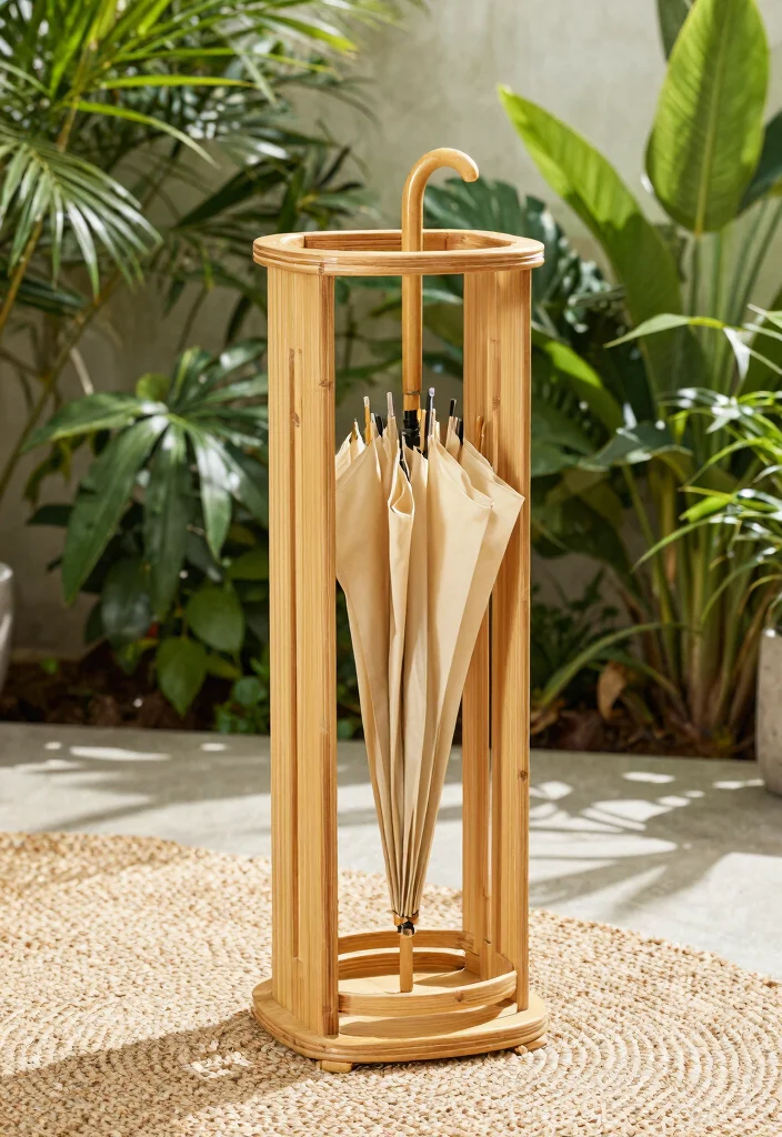 15 Beautiful Umbrella Stand Ideas for the Patio 3 15 Beautiful Umbrella Stand Ideas for the Patio 3. Eco Friendly Bamboo Umbrella Stand 0