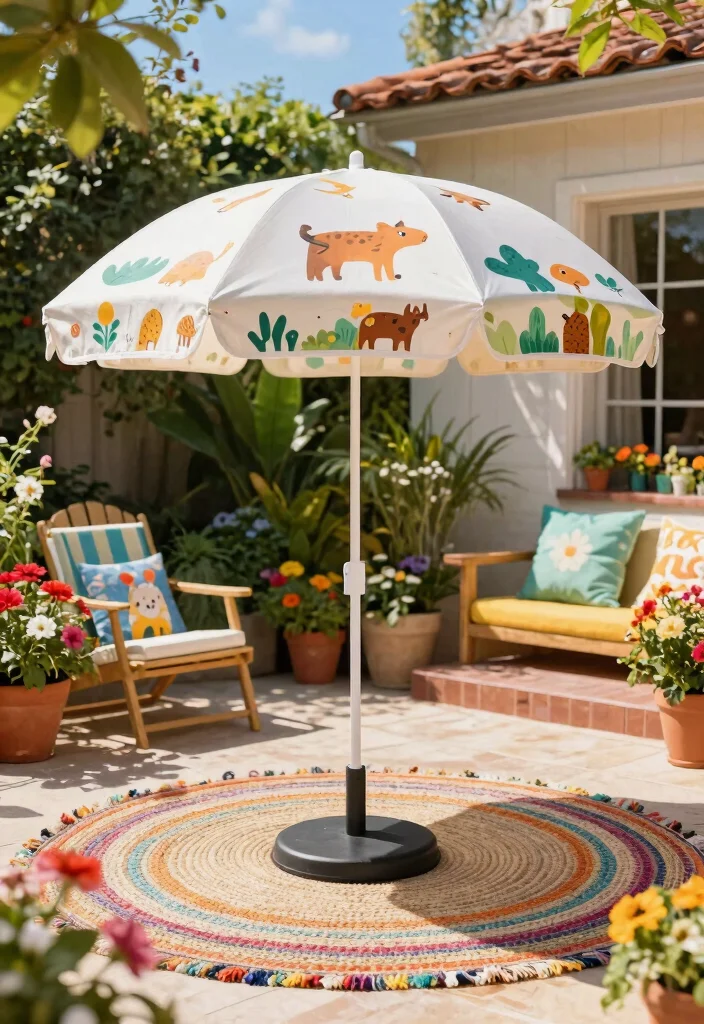 15 Beautiful Umbrella Stand Ideas for the Patio 7 15 Beautiful Umbrella Stand Ideas for the Patio 7. Whimsical Garden Umbrella Stand 0