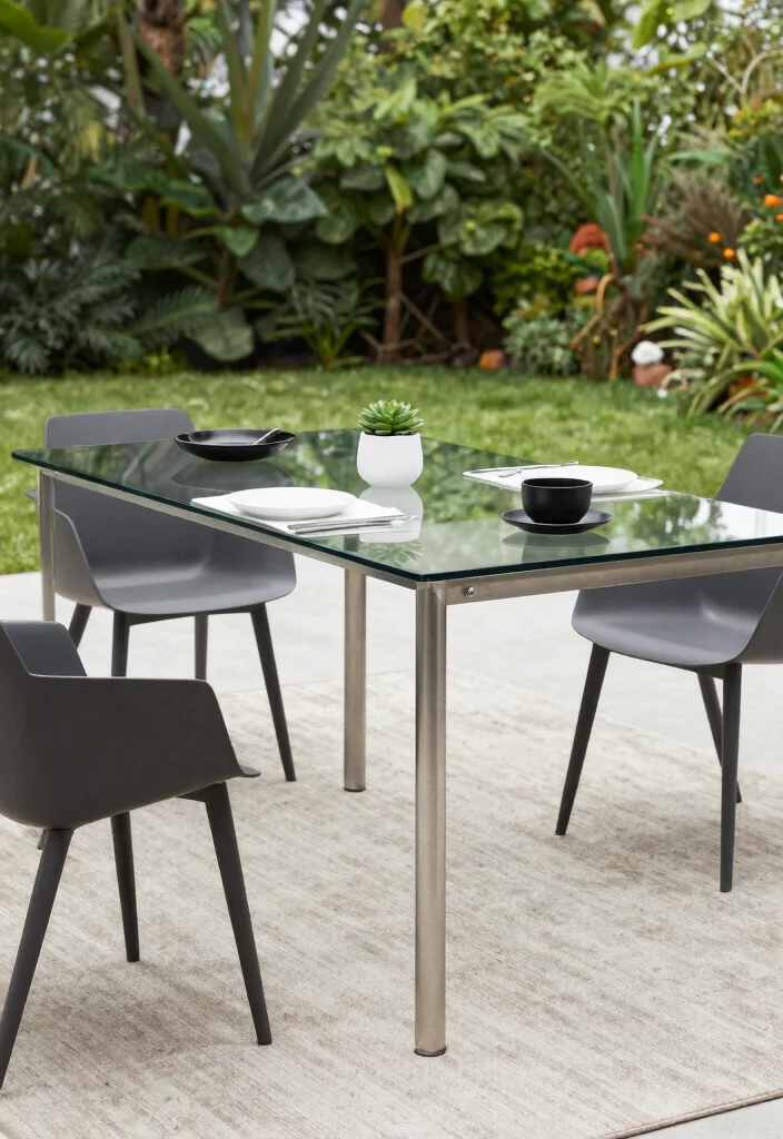 15 Best Patio Dining Table Ideas for Family BBQs 2 15 Best Patio Dining Table Ideas for Family BBQs 2. Modern Minimalism 0