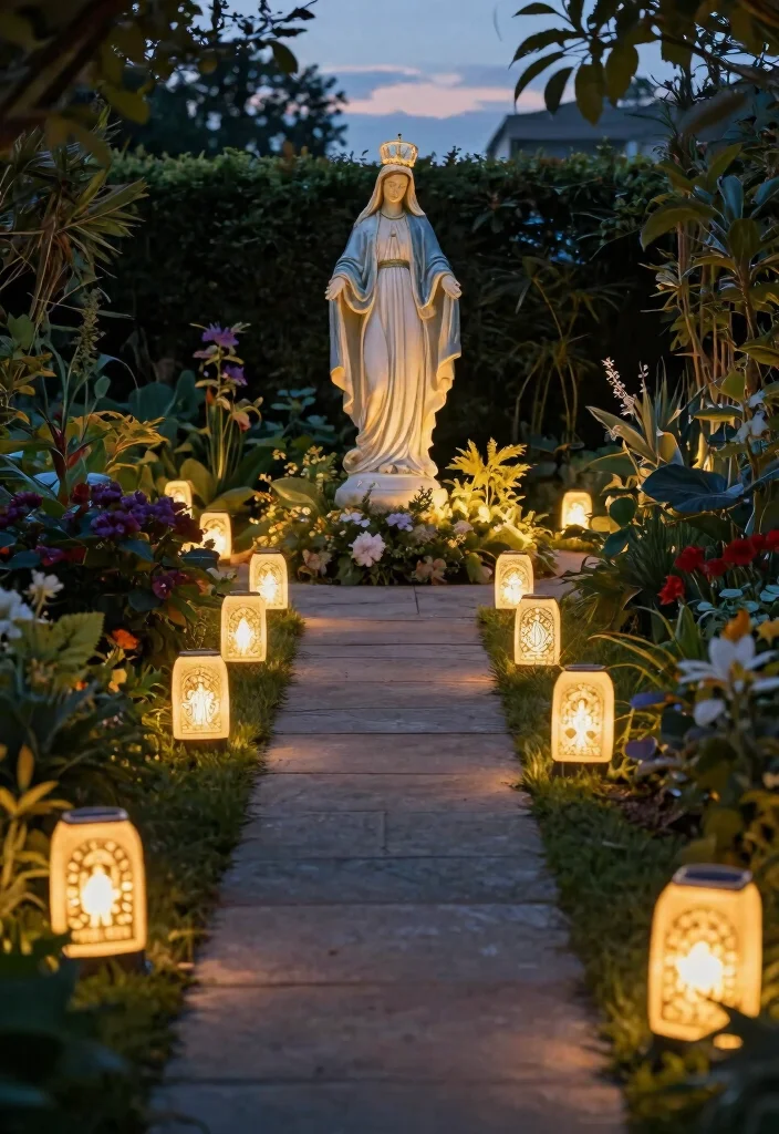 15 Bright Solar Powered Garden Path Lights Ideas 15. Themed Solar Light Pathway Designs 0