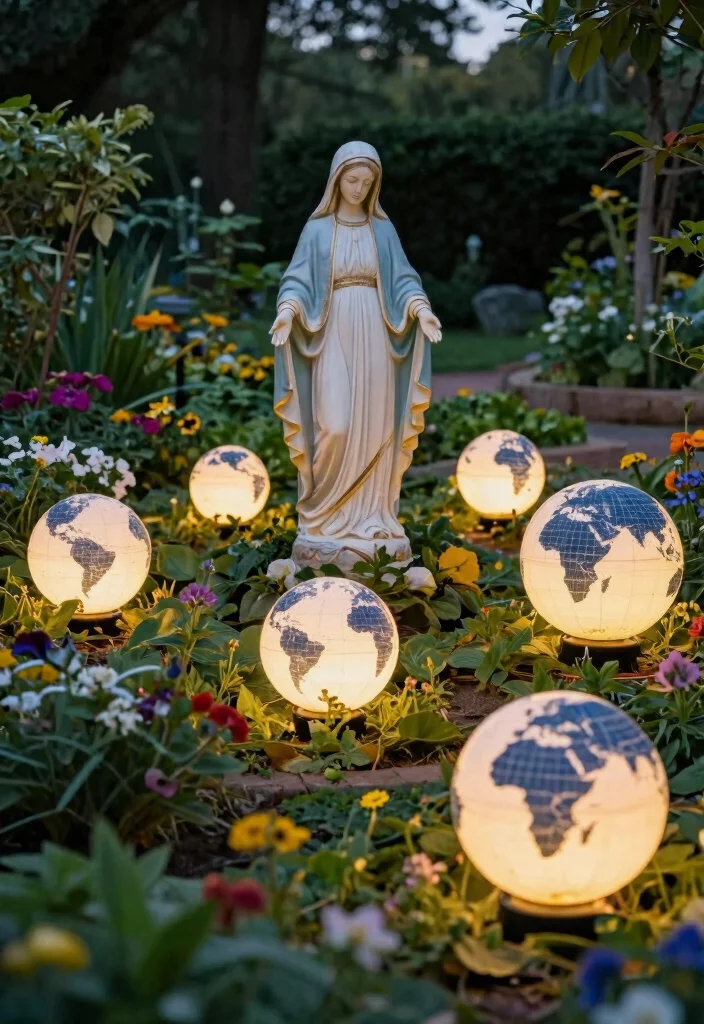 15 Bright Solar Powered Garden Path Lights Ideas 8. Solar Powered Garden Globes 0