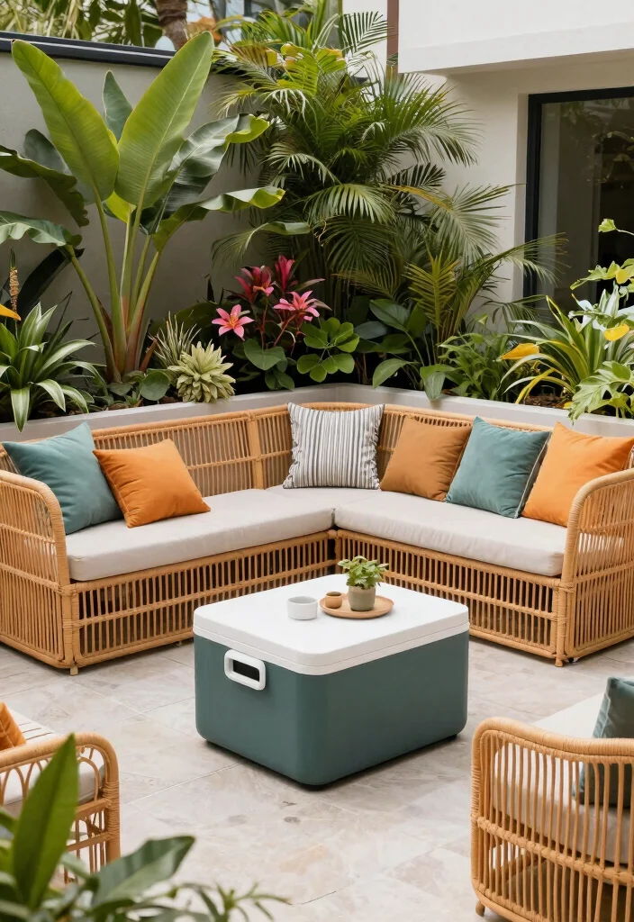15 Chic Rattan Patio Furniture Ideas Boho Style 10. Multi Functional Rattan Furniture 0