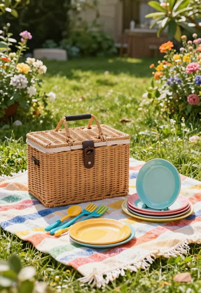 15 Chic Rattan Patio Furniture Ideas Boho Style 12. Rattan Picnic Set 0
