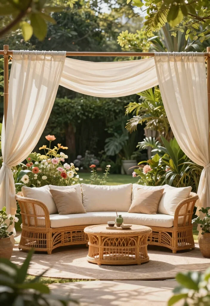 15 Chic Rattan Patio Furniture Ideas Boho Style 15. Rattan Furniture with Canopies 0