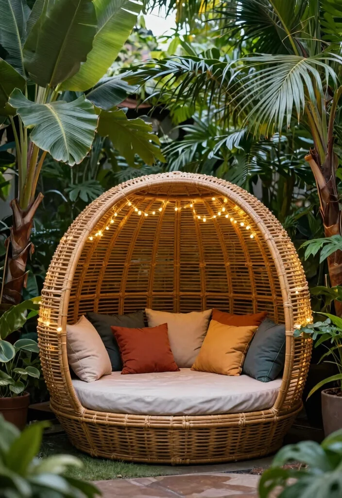 15 Chic Rattan Patio Furniture Ideas Boho Style 9. Rattan Lounge Pods 0