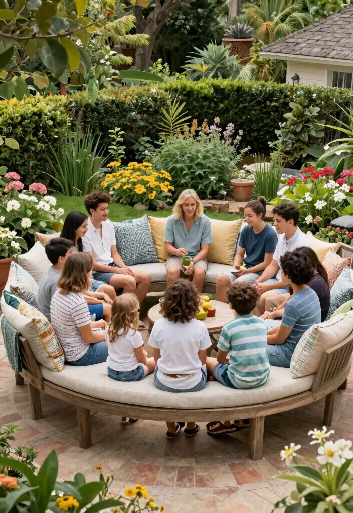 15 Cozy Patio Bench Ideas for Extra Outdoor Seating 12. Oversized Bench for Family Gatherings 0