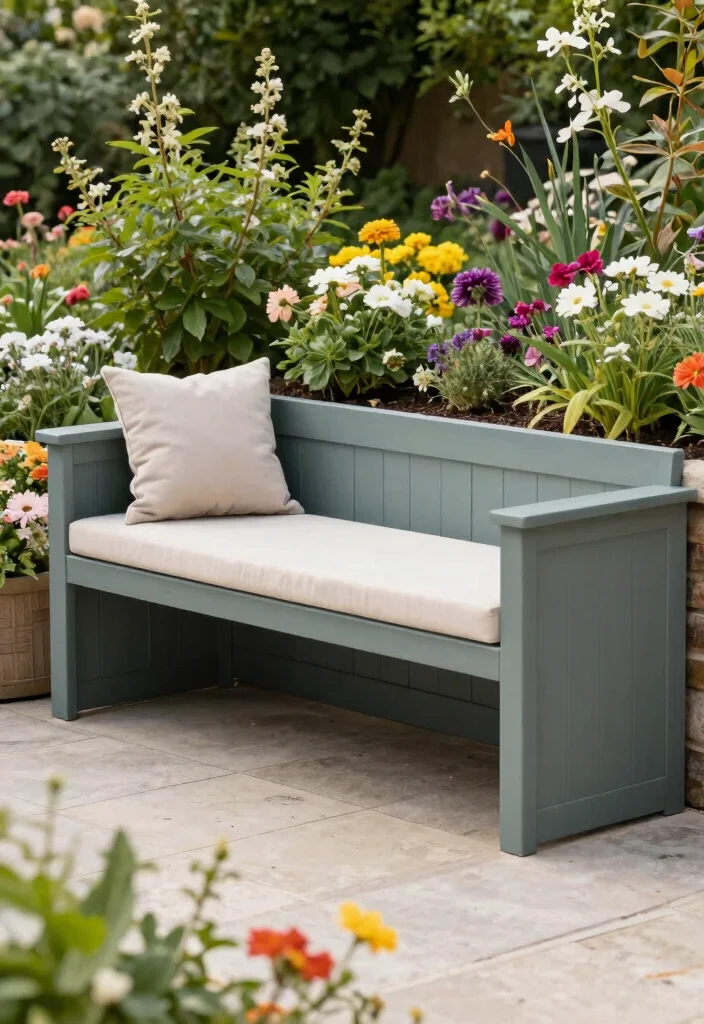 15 Cozy Patio Bench Ideas for Extra Outdoor Seating 14. Garden Bench with Built In Storage 0