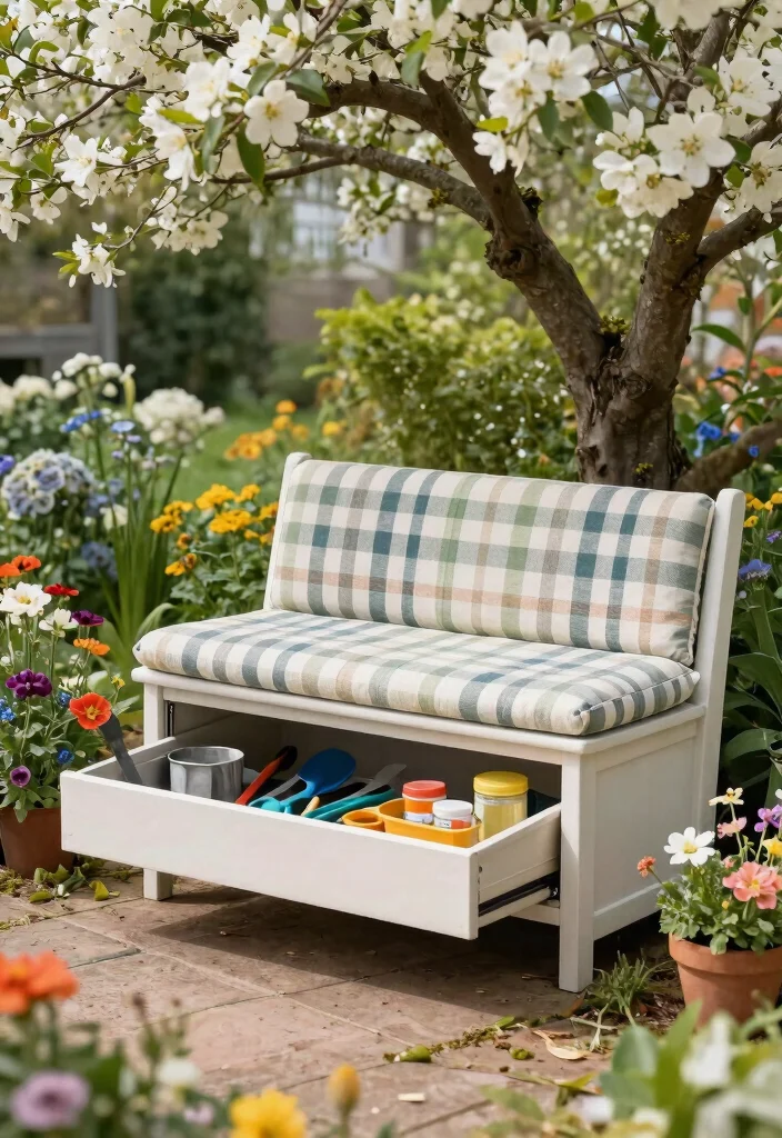 15 Creative Outdoor Shelving Ideas for Gardening Enthusiasts 12 15 Creative Outdoor Shelving Ideas for Gardening Enthusiasts 12. Garden Bench with Storage 0