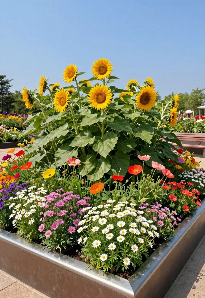 15 Durable Raised Metal Garden Bed Ideas No Rot 11. Flower Beds with Metal Borders 0
