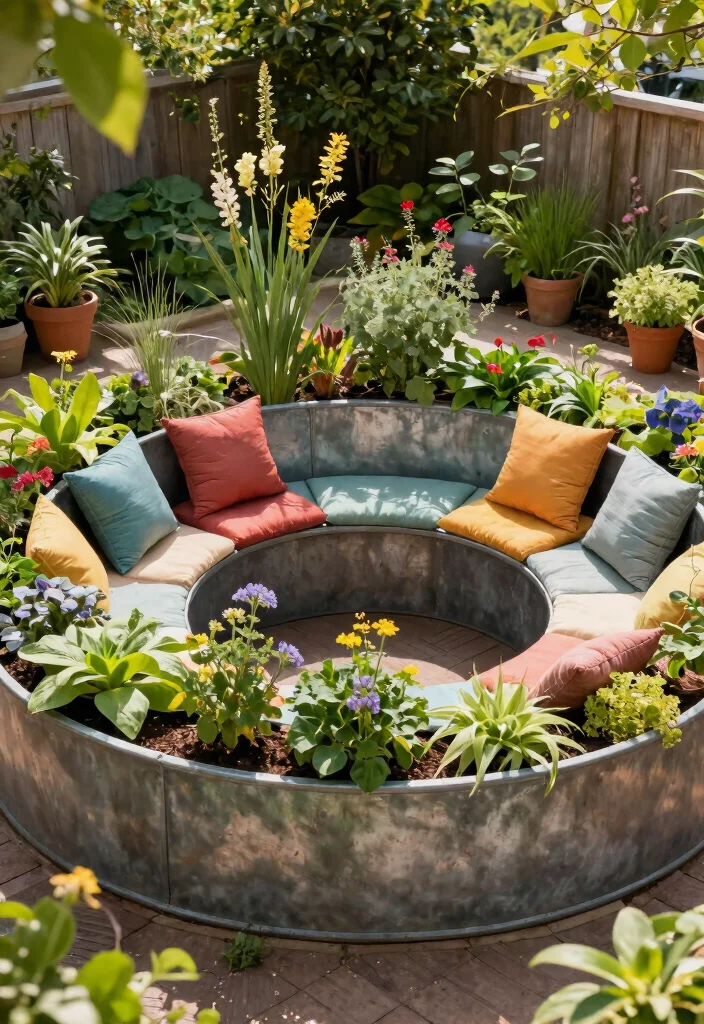 15 Durable Raised Metal Garden Bed Ideas No Rot 13. Garden Bed with Built In Seating 0