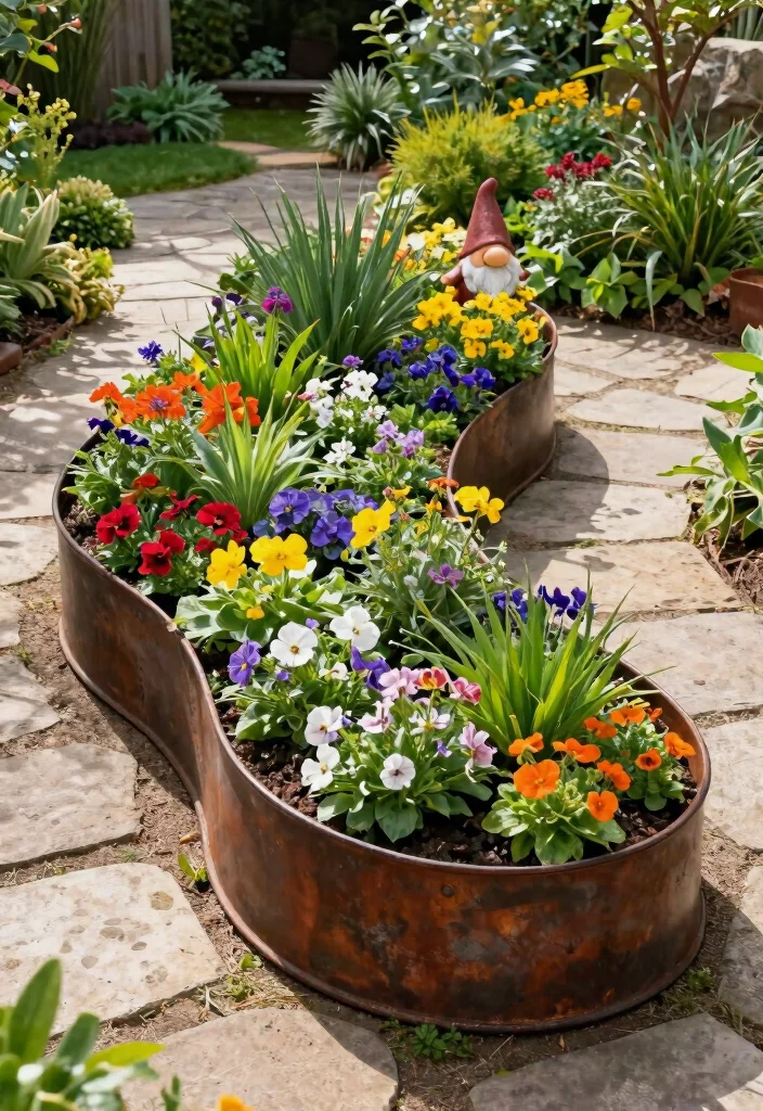 15 Durable Raised Metal Garden Bed Ideas No Rot 6. Custom Shaped Metal Beds 0