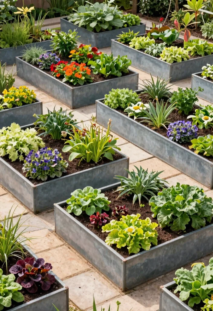 15 Durable Raised Metal Garden Bed Ideas No Rot 9. Modular Metal Raised Beds 0