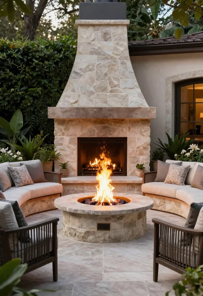 15 Easy Propane Fire Pit Ideas for Backyard Ambiance 12. Built In Fire Pit 0